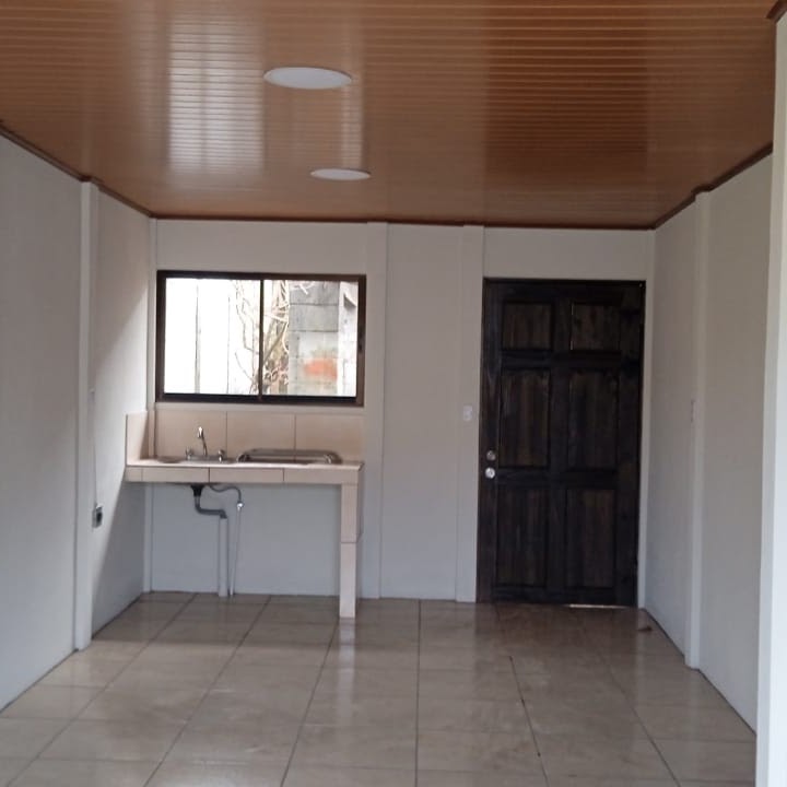Cocina interior de casa modular